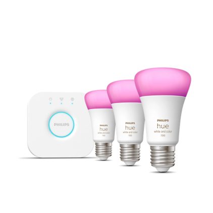 Close up of front of Starter kit: 3 E27 smart bulbs (1100)