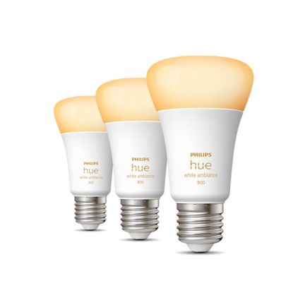 Close-up van de voorkant van A60 - E27 slimme lamp - 800 (3-pack)