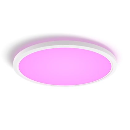 Lähikuva edestä Tento Hue White and color ambiance pyöreä kattopaneelivalaisin, 54,2 cm valkoinen