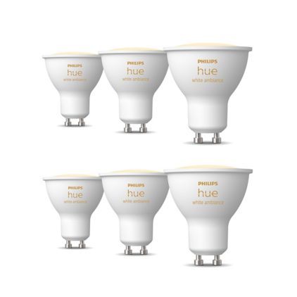 Close-up van de voorkant van Bundel: 6x Slimme GU10 spot - White Ambiance