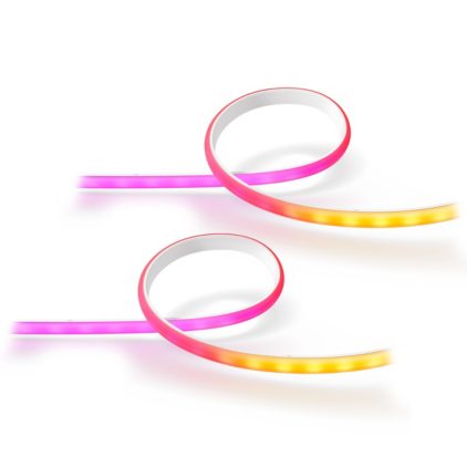Close-up van de voorkant van Bundel: Gradient lightstrip 2m basisset + 1m uitbreiding
